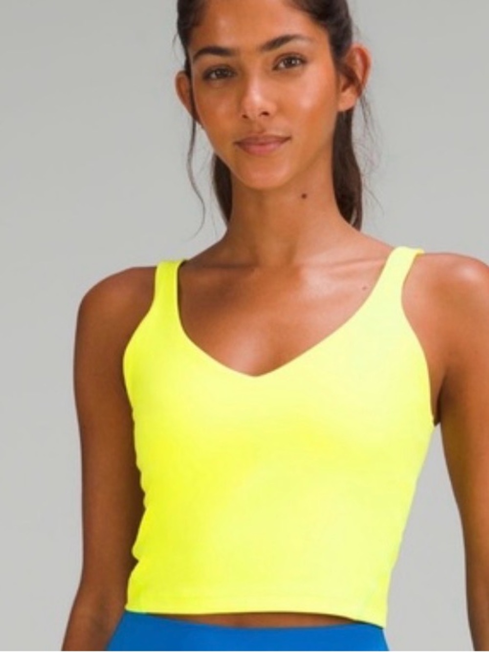 lululemon athletica Neon Yellow V-Neck Tank